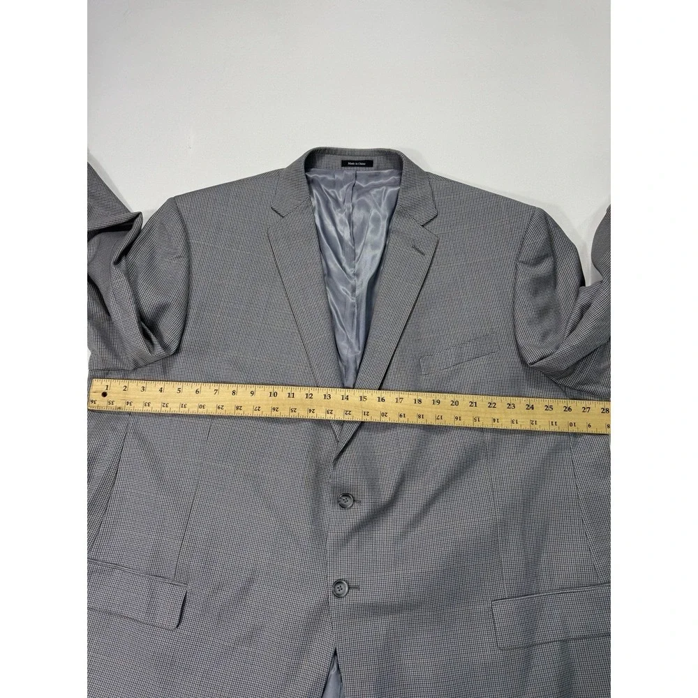 Pronto Uomo Platinum Mens Blazer 54R Wool Sport Coat Houndstooth Executive Fit